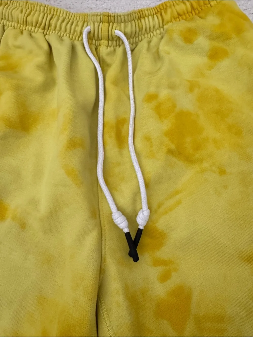Yellow Tie-Dye Men’s Drawstring Shorts